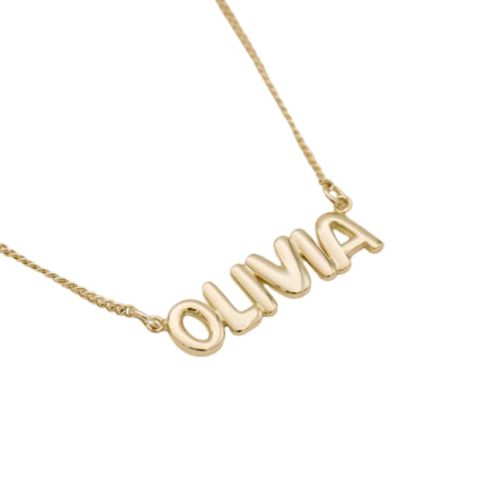 Bubble Namenskette Necklaces Loanya Gold 50 cm
