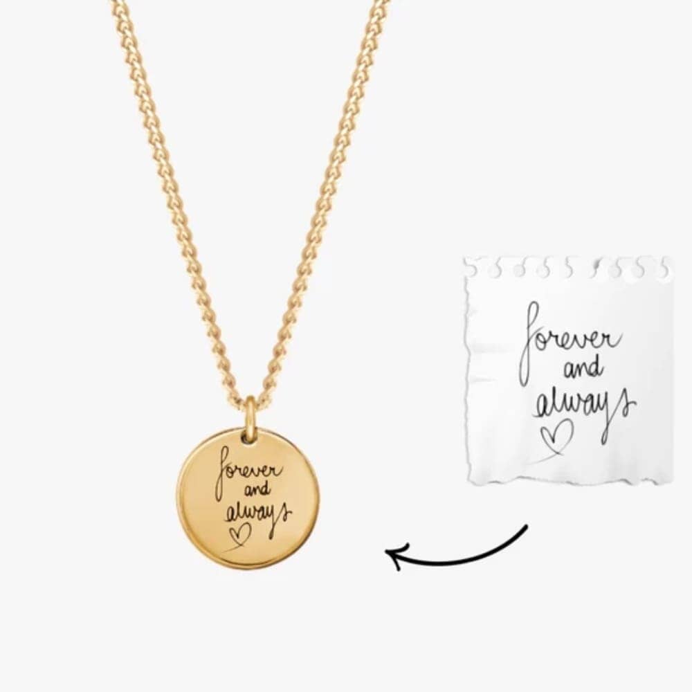 Halskette mit persönlicher Gravur Necklaces Loanya Gold 40 cm