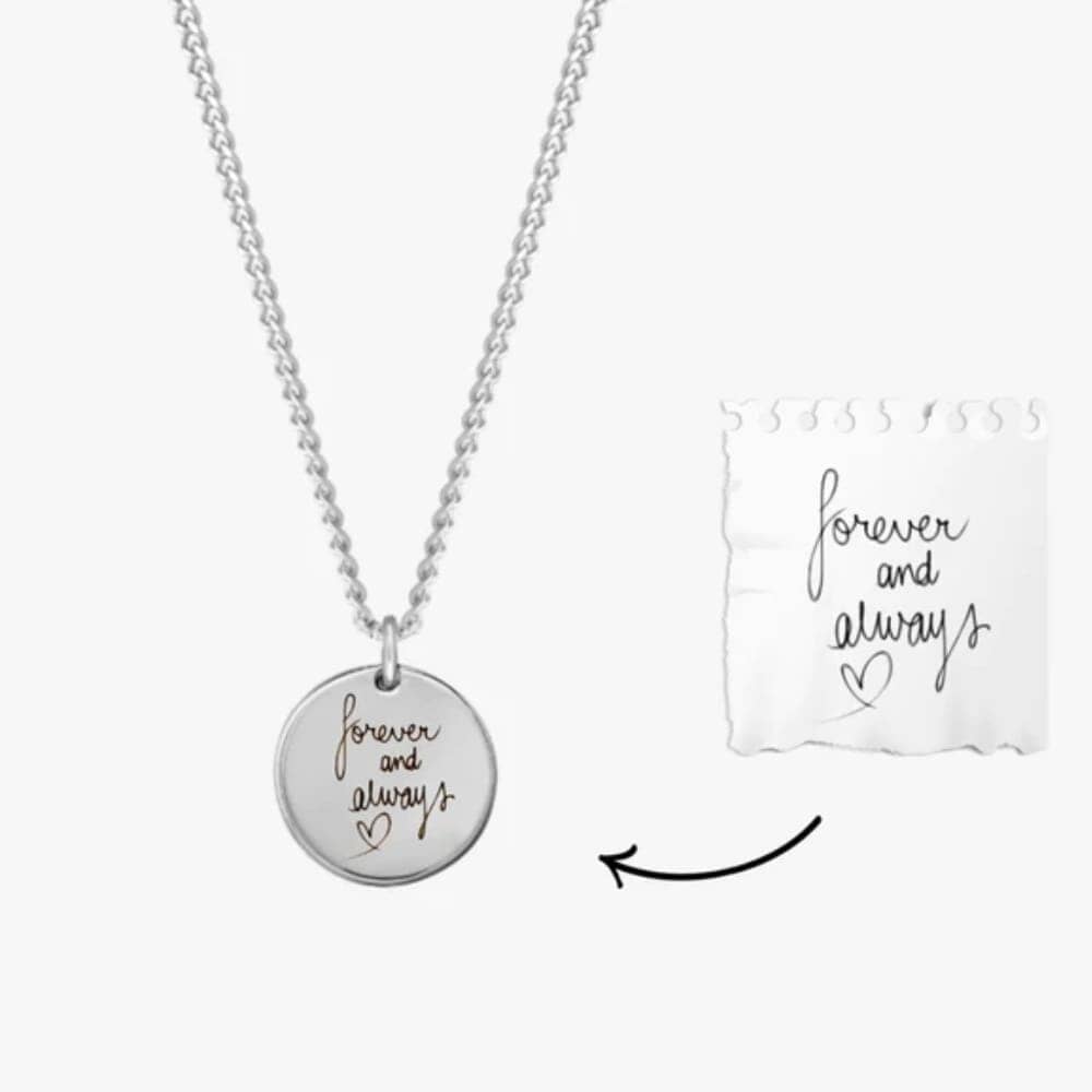 Halskette mit persönlicher Gravur Necklaces Loanya Silber 40 cm