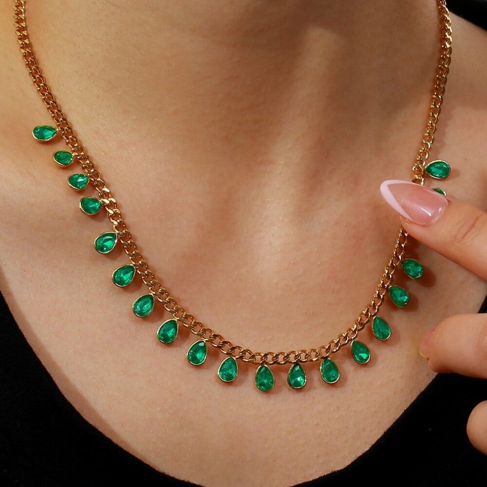 Halskette TEARDROP mit Gravur Necklaces Loanya