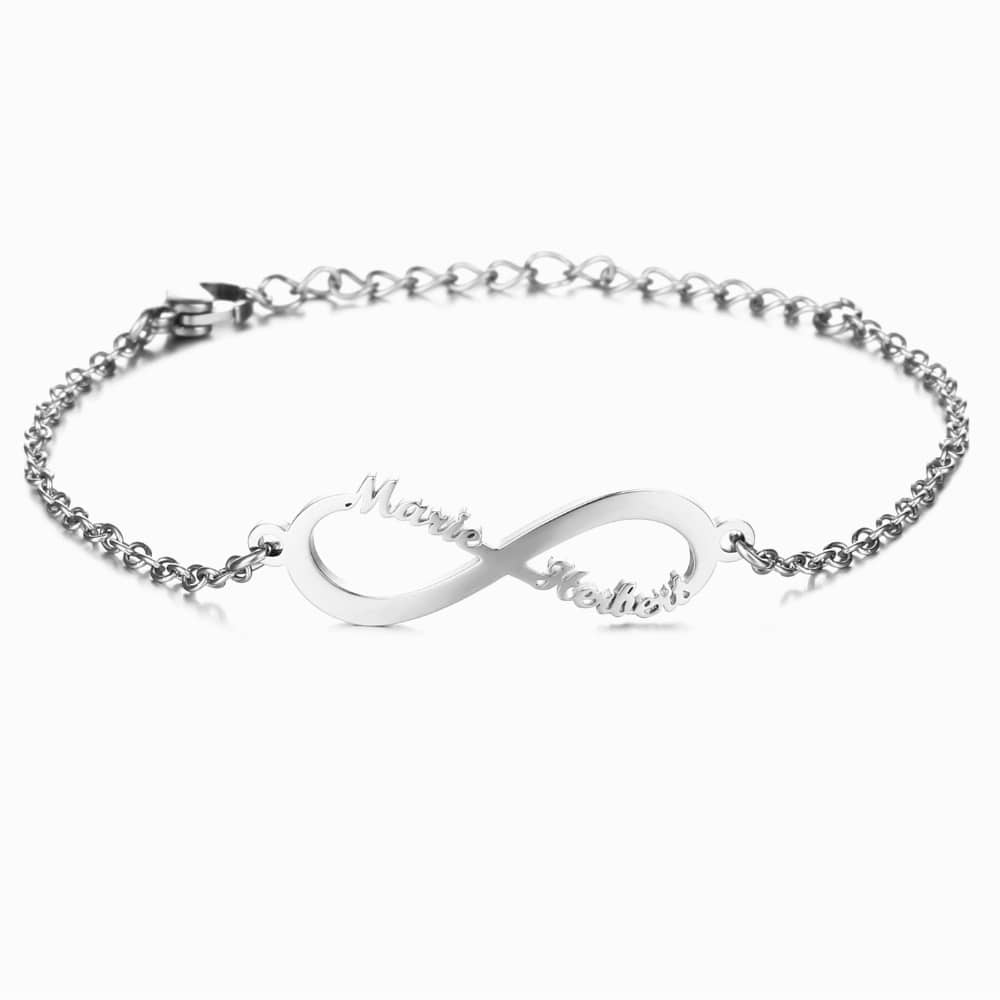 Infinity Namensarmband Bracelet Loanya Silber