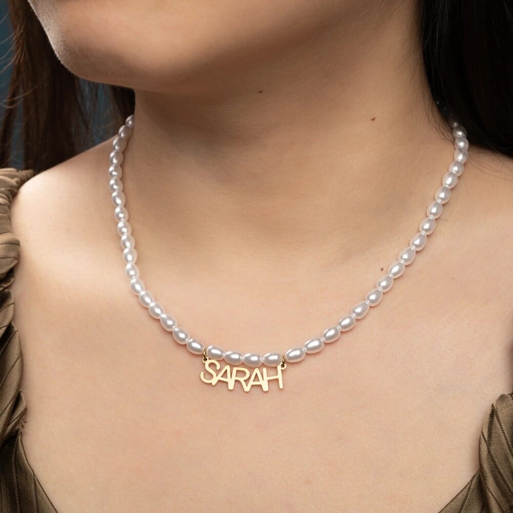 Perlen Namenskette Necklaces Loanya