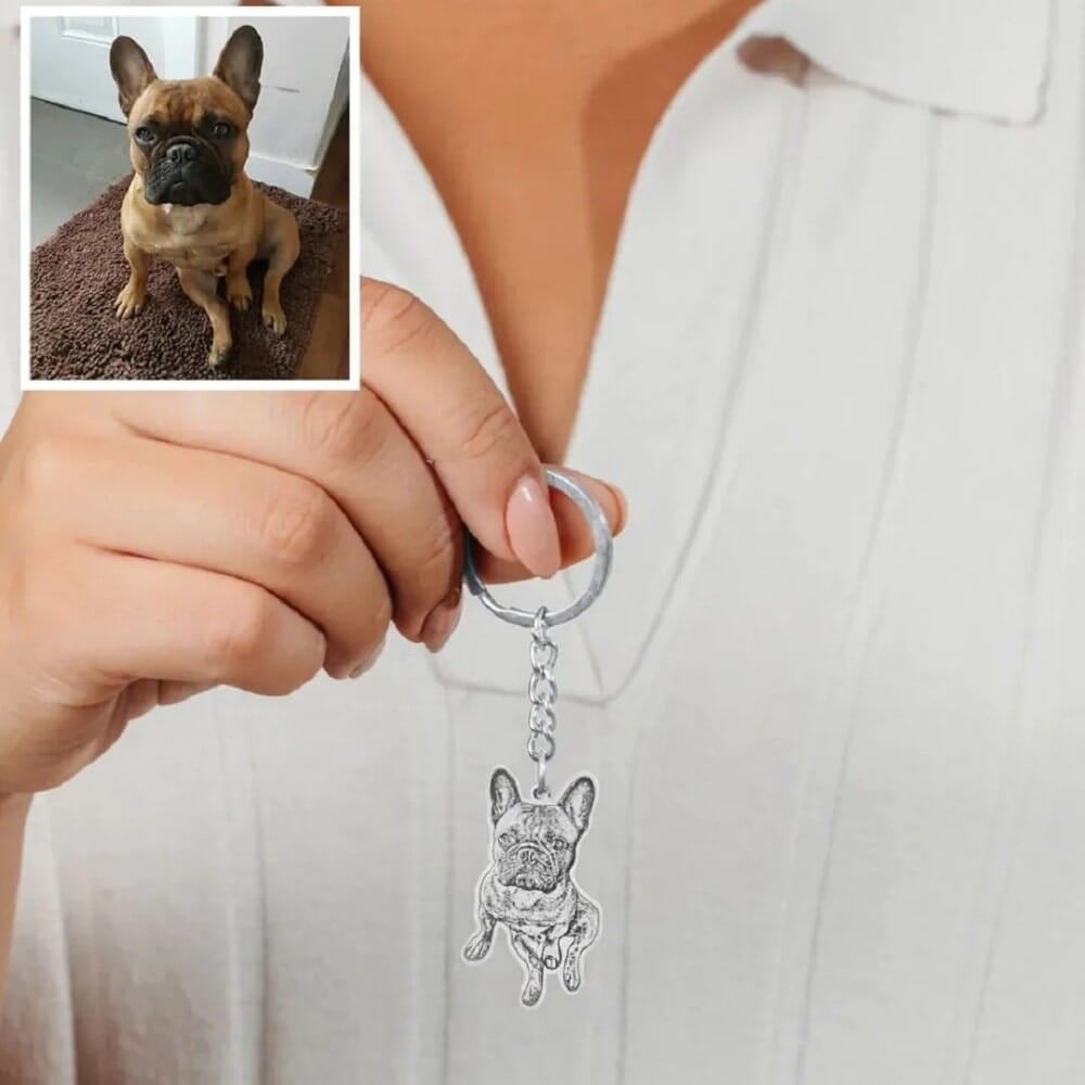 Persönliches Haustier als Halskette oder Anhänger Necklaces Loanya Silber Schlüsselanhänger