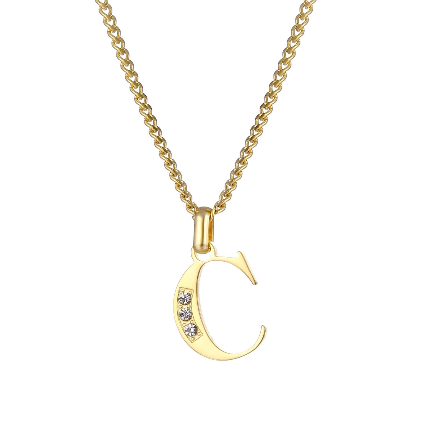 LOANYA Buchstaben Kette mit Zirkoniasteinen Necklaces Loanya C 35