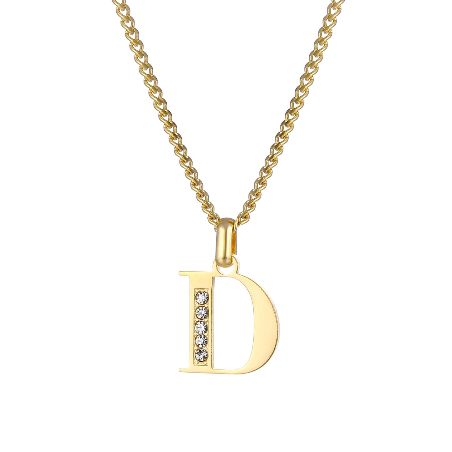 LOANYA Buchstaben Kette mit Zirkoniasteinen Necklaces Loanya D 35