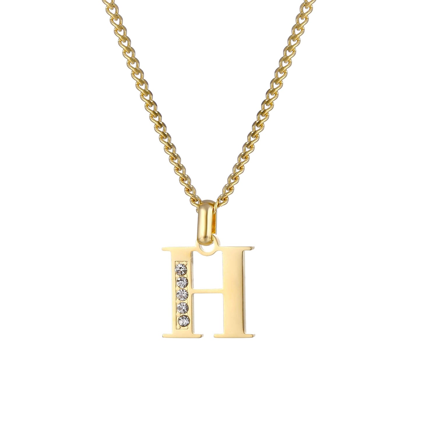 LOANYA Buchstaben Kette mit Zirkoniasteinen Necklaces Loanya H 35