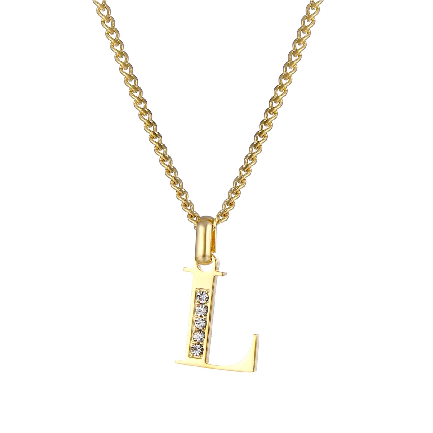 LOANYA Buchstaben Kette mit Zirkoniasteinen Necklaces Loanya L 35