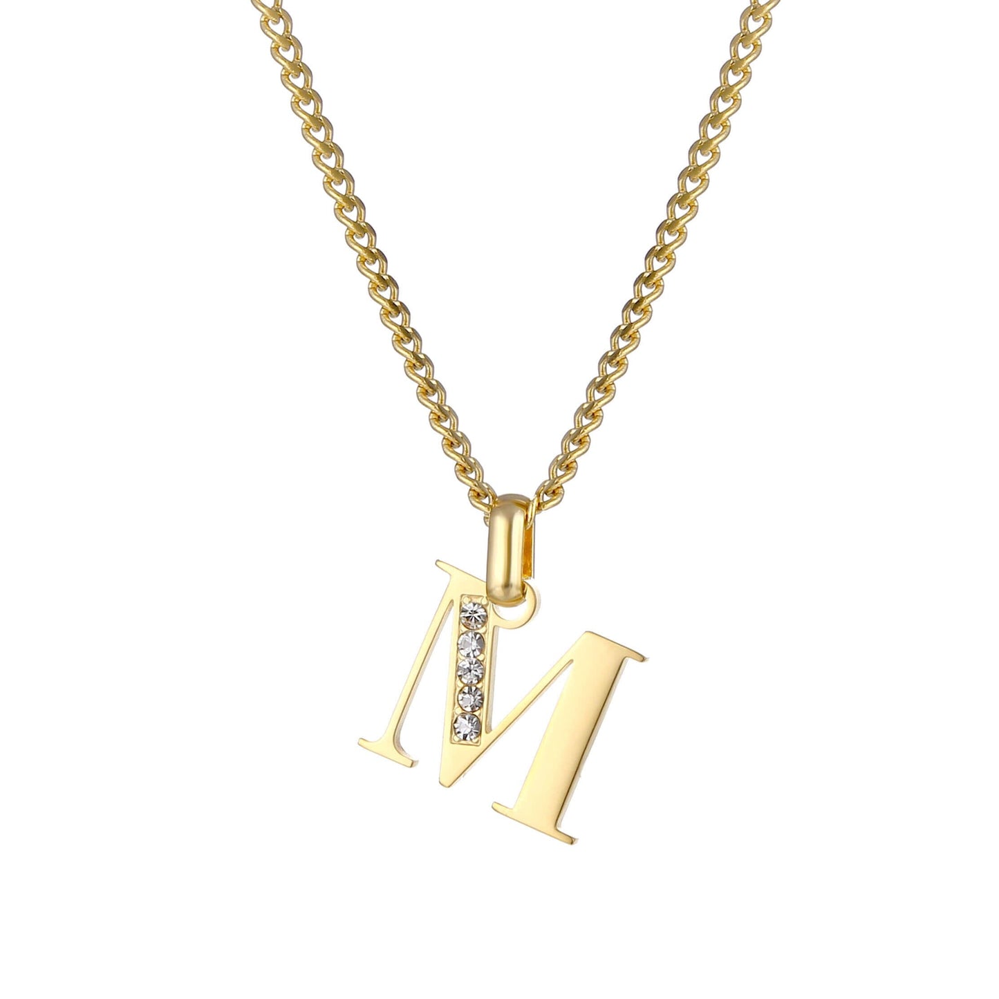 LOANYA Buchstaben Kette mit Zirkoniasteinen Necklaces Loanya M 35