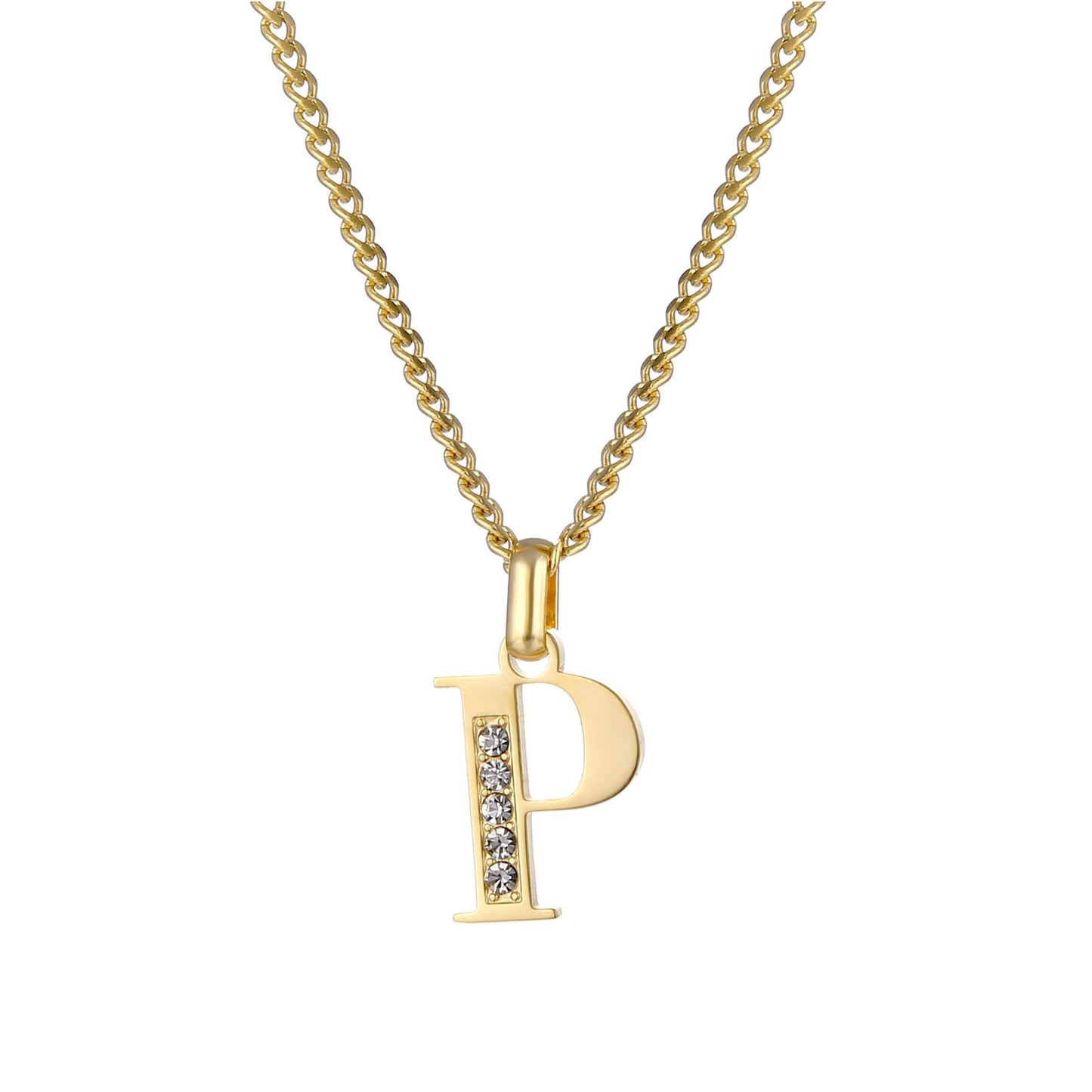 LOANYA Buchstaben Kette mit Zirkoniasteinen Necklaces Loanya P 35