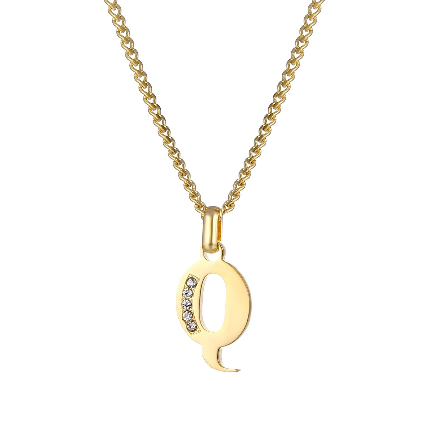 LOANYA Buchstaben Kette mit Zirkoniasteinen Necklaces Loanya Q 35