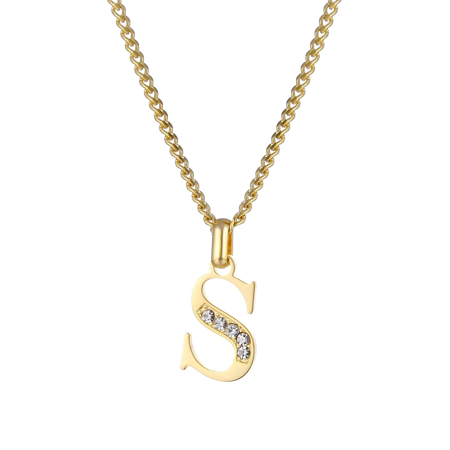 LOANYA Buchstaben Kette mit Zirkoniasteinen Necklaces Loanya S 35