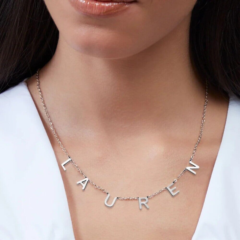 LOANYA Buchstaben Namenskette Necklaces Loanya Silber 40 cm