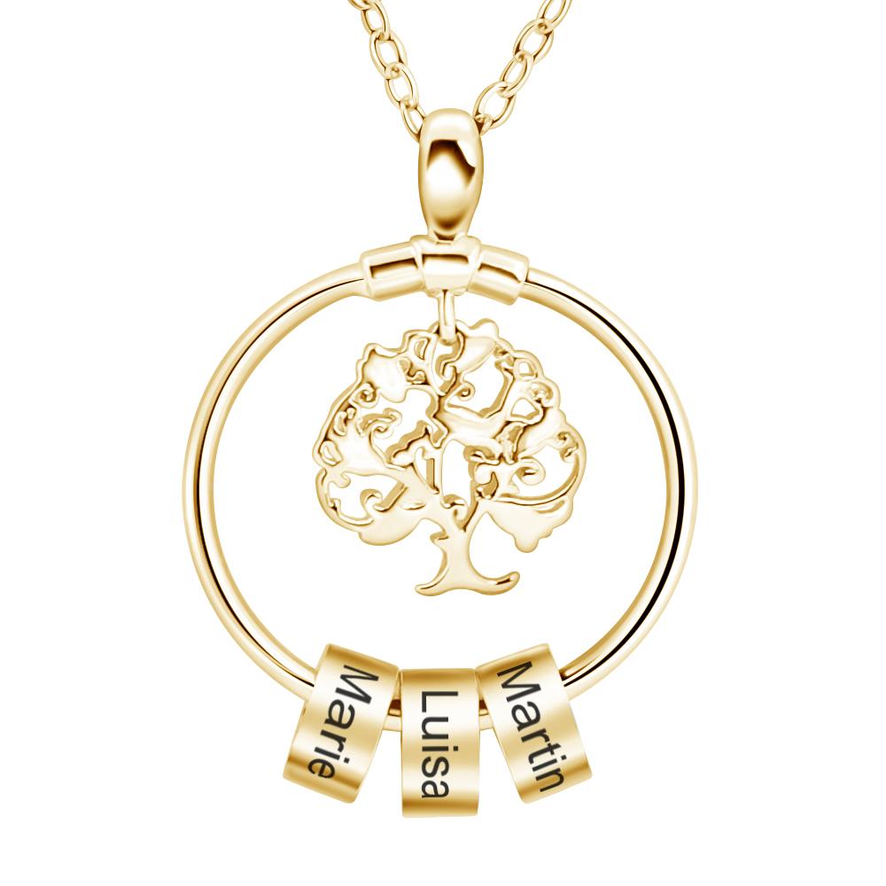 LOANYA Familienbaum Kette Loanya Gold 40 cm