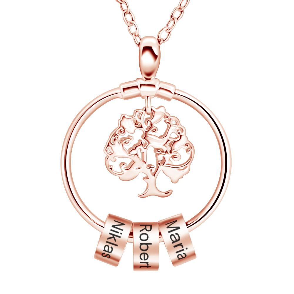 LOANYA Familienbaum Kette Loanya Roségold 40 cm