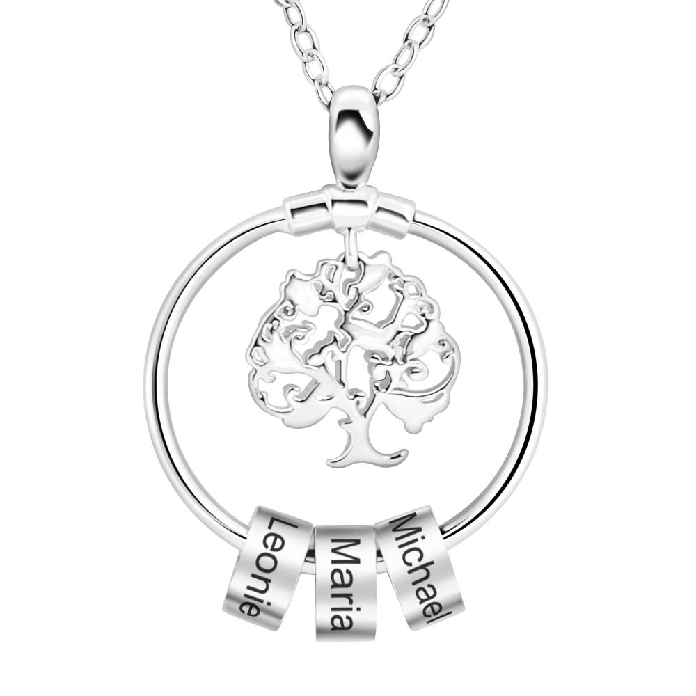 LOANYA Familienbaum Kette Loanya Silber 40 cm