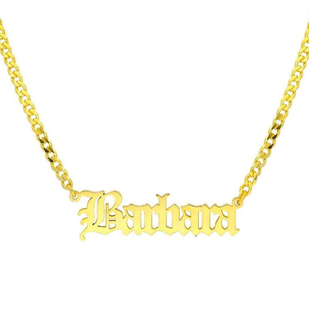 LOANYA Gourmetkette mit persönlichem Namen Necklaces Loanya Gold 40 cm