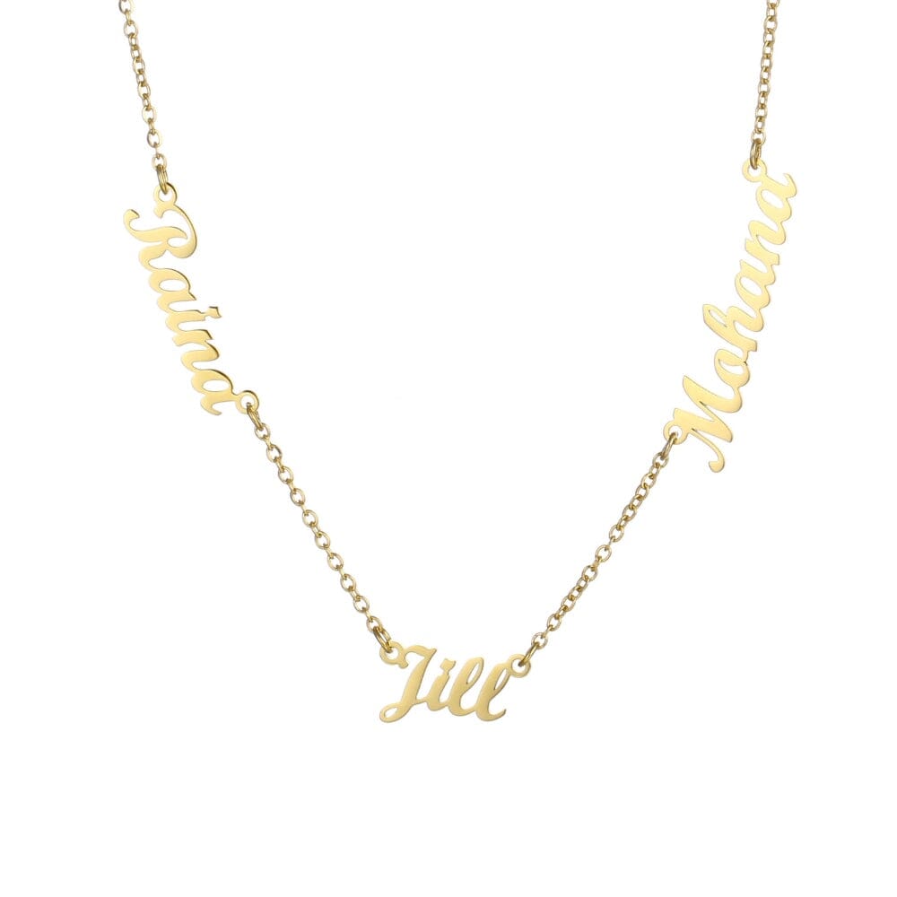 LOANYA Halskette mit 3 Namen Necklaces Loanya Gold 40 cm