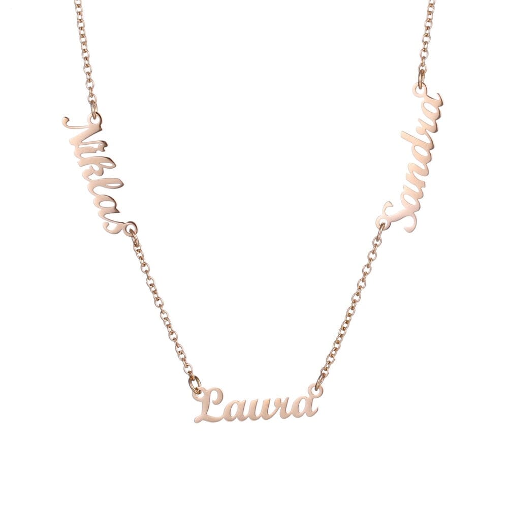 LOANYA Halskette mit 3 Namen Necklaces Loanya Roségold 40 cm