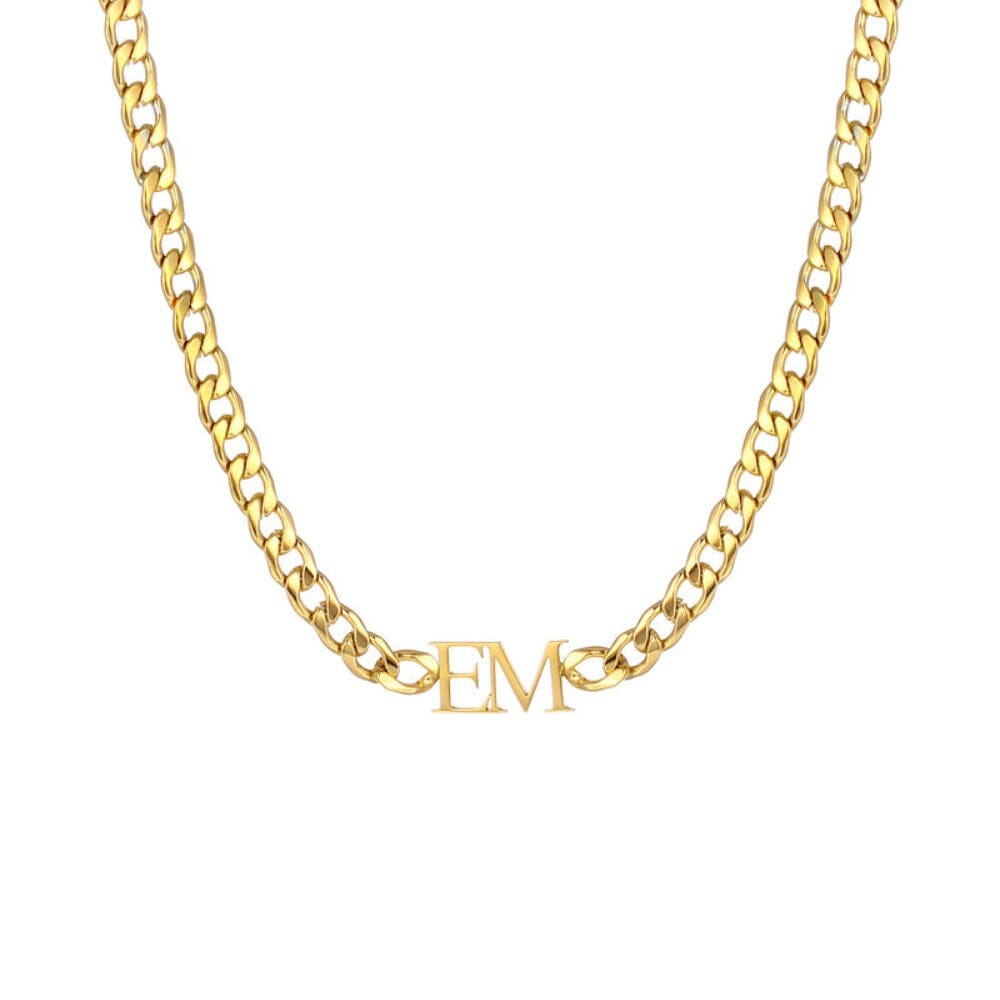 LOANYA Initialen Halskette Necklaces Loanya Gold