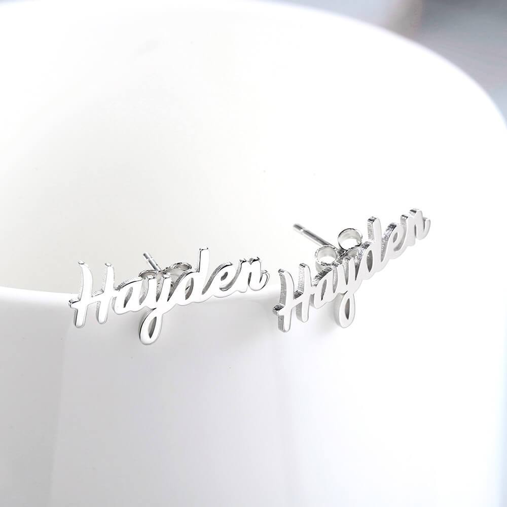 LOANYA Ohrringe mit persönlicher Gravur Loanya Silber