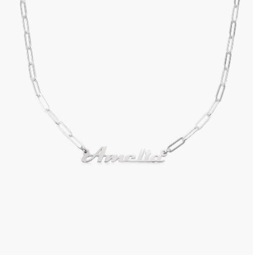 LOANYA personalisierte Gliederkette Loanya Silber 40 cm
