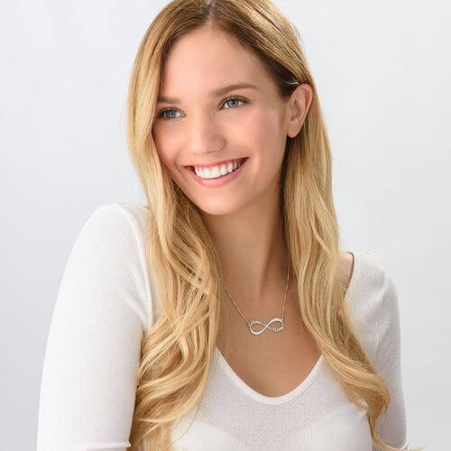 LOANYA personalisierte Kette der Unendlichkeit Loanya Gold 40 cm