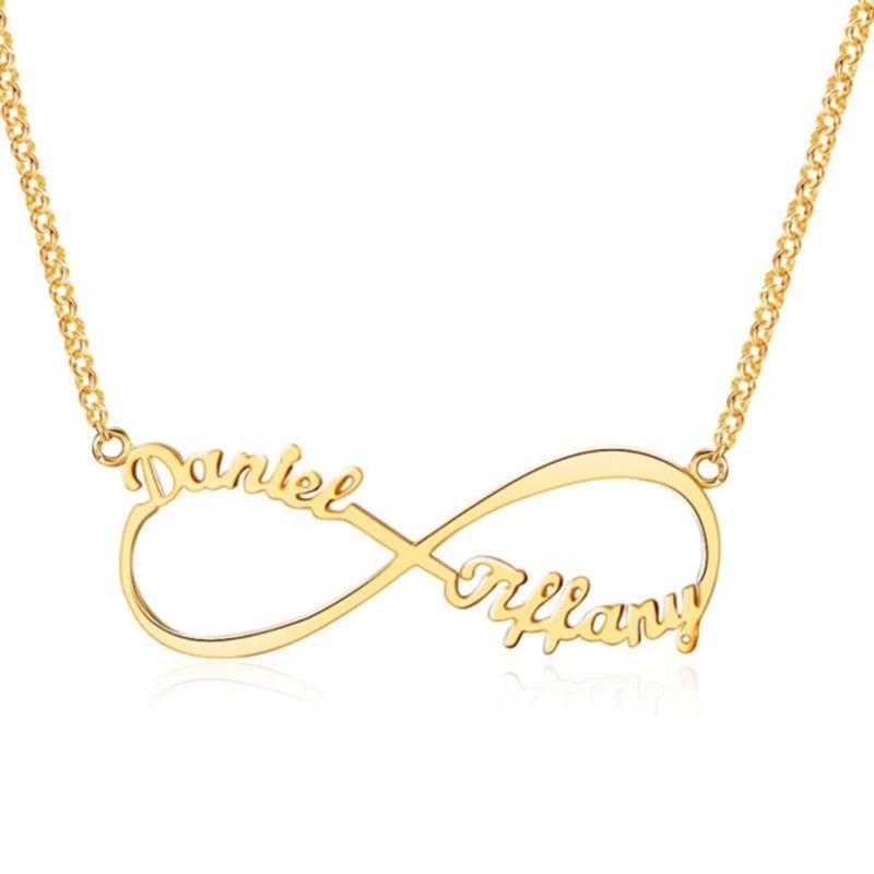 LOANYA personalisierte Kette der Unendlichkeit Loanya Gold 45 cm