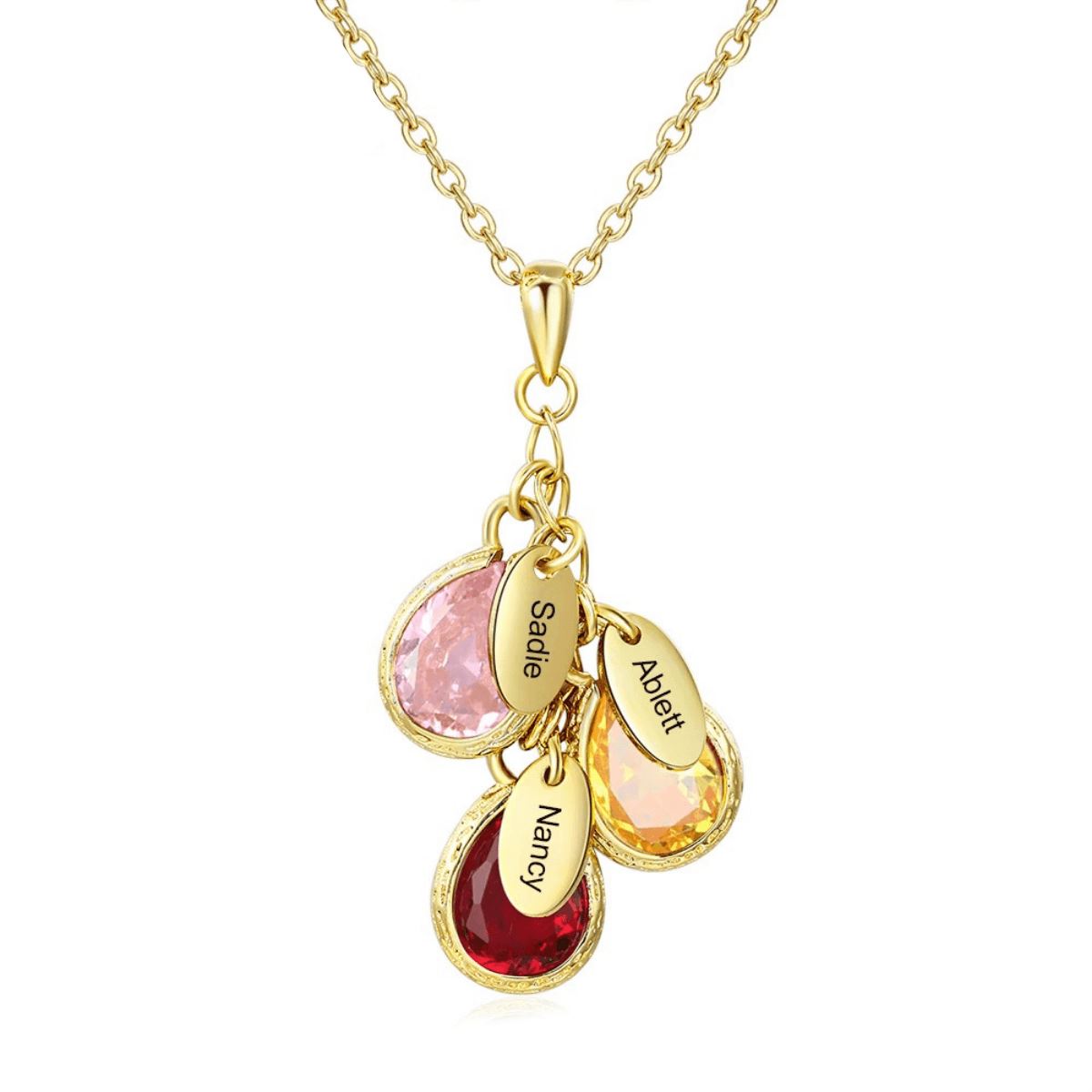 LOANYA personalisierte Kette mit Geburtssteinen Loanya 40 cm 1