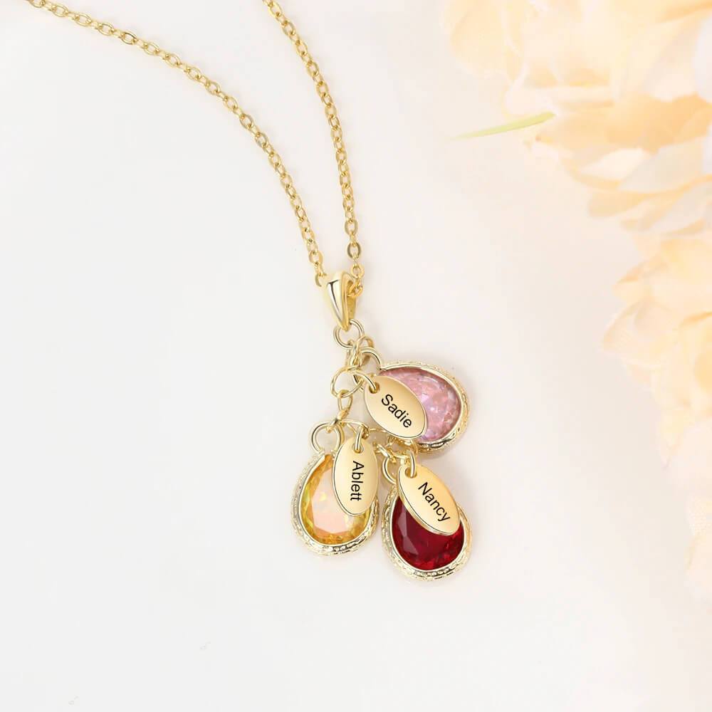 LOANYA personalisierte Kette mit Geburtssteinen Loanya