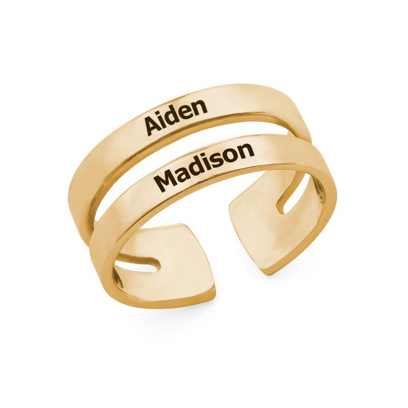 LOANYA personalisierter Ring mit 2 Namen Loanya Gold