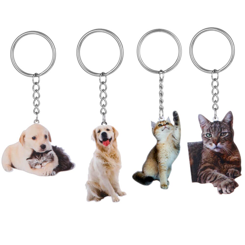 LOANYA Schlüsselanhänger aus Haustier Foto Keychains Loanya