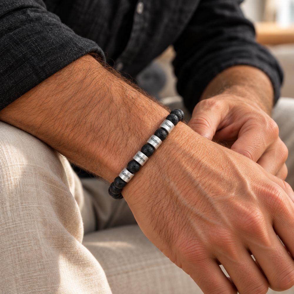Personalisiertes Armband aus Lavastein
