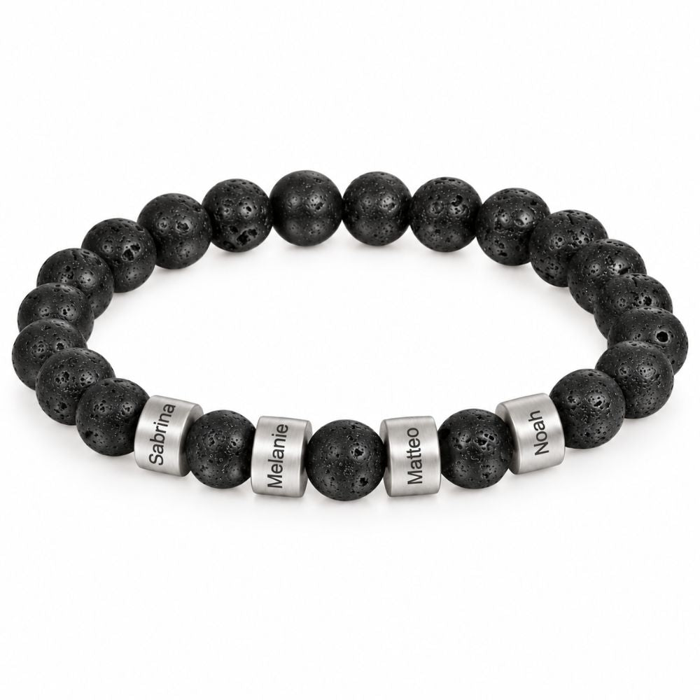 Personalisiertes Armband aus Lavastein