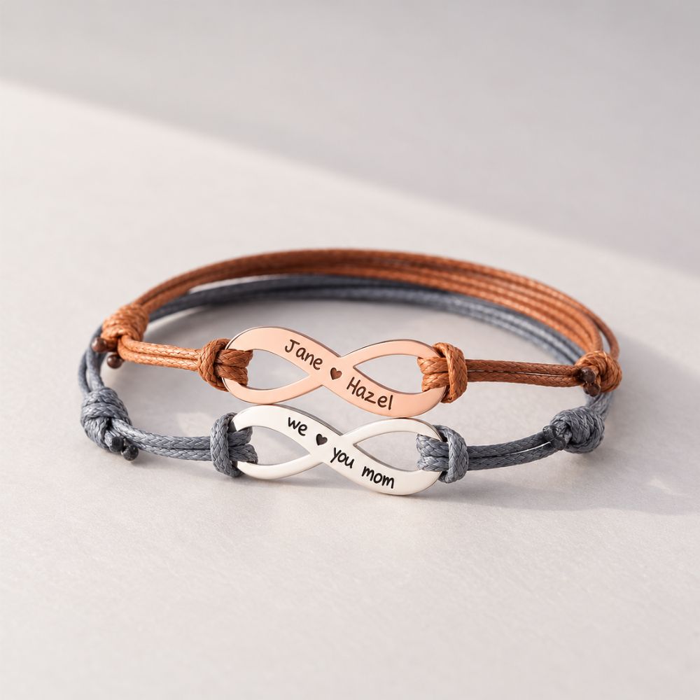 Armband mit personalisiertem Unendlichkeitssymbol