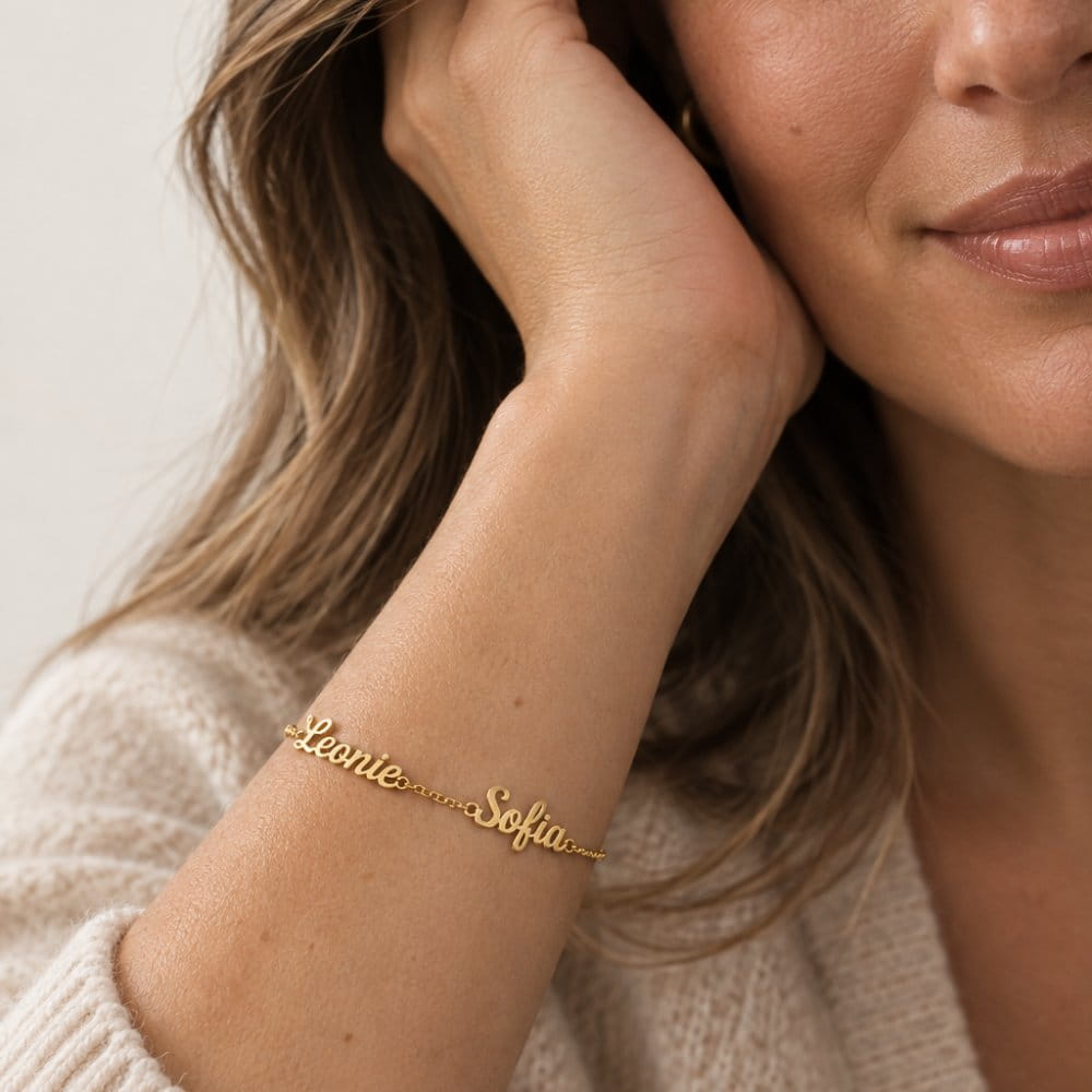 Personalisierbares Armband mit 3 Namen