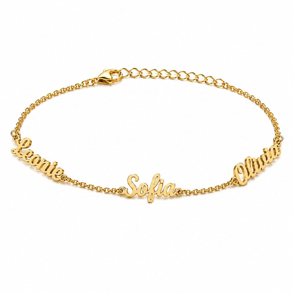 Personalisierbares Armband mit 3 Namen