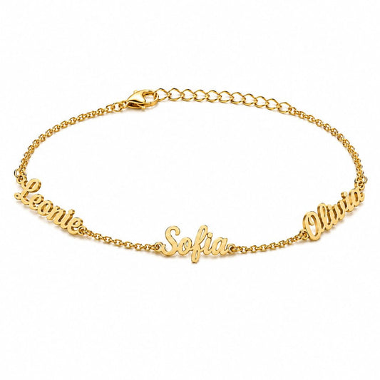 Personalisierbares Armband mit 3 Namen