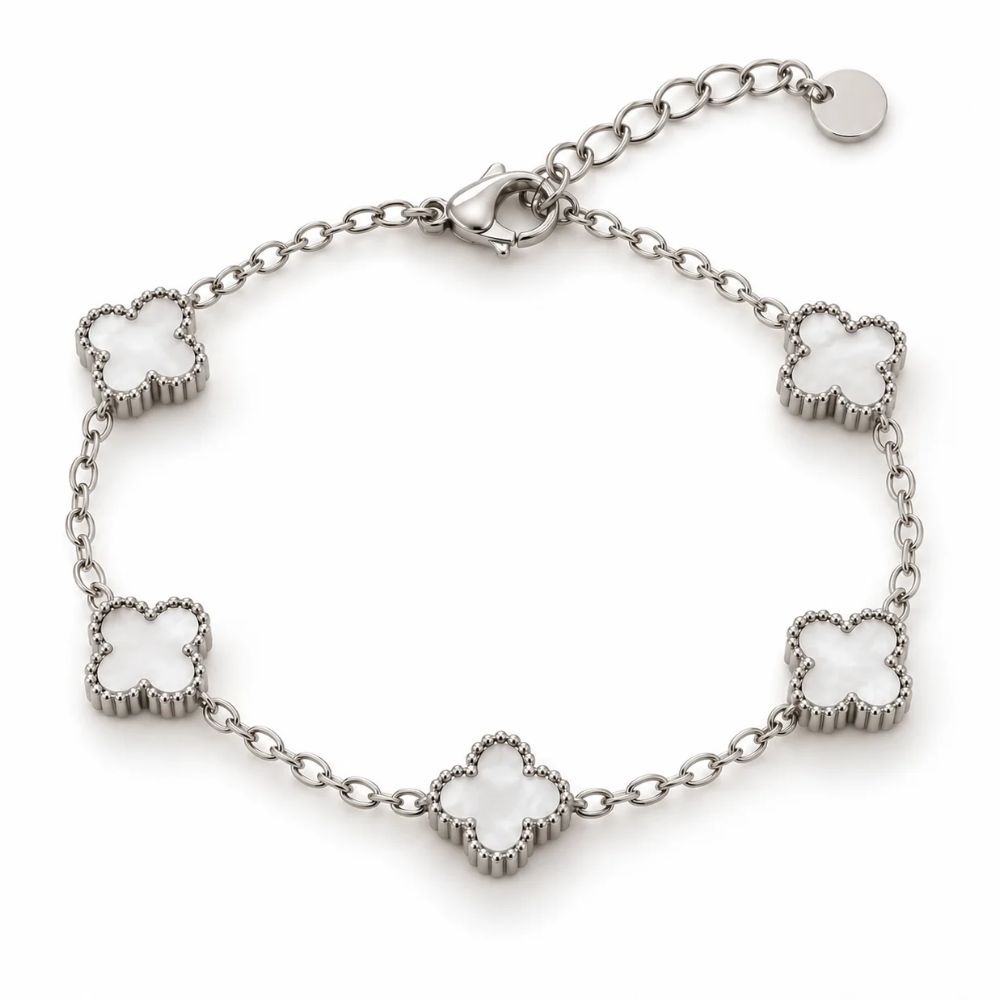Kleeblatt Armband mit Wunschgravur