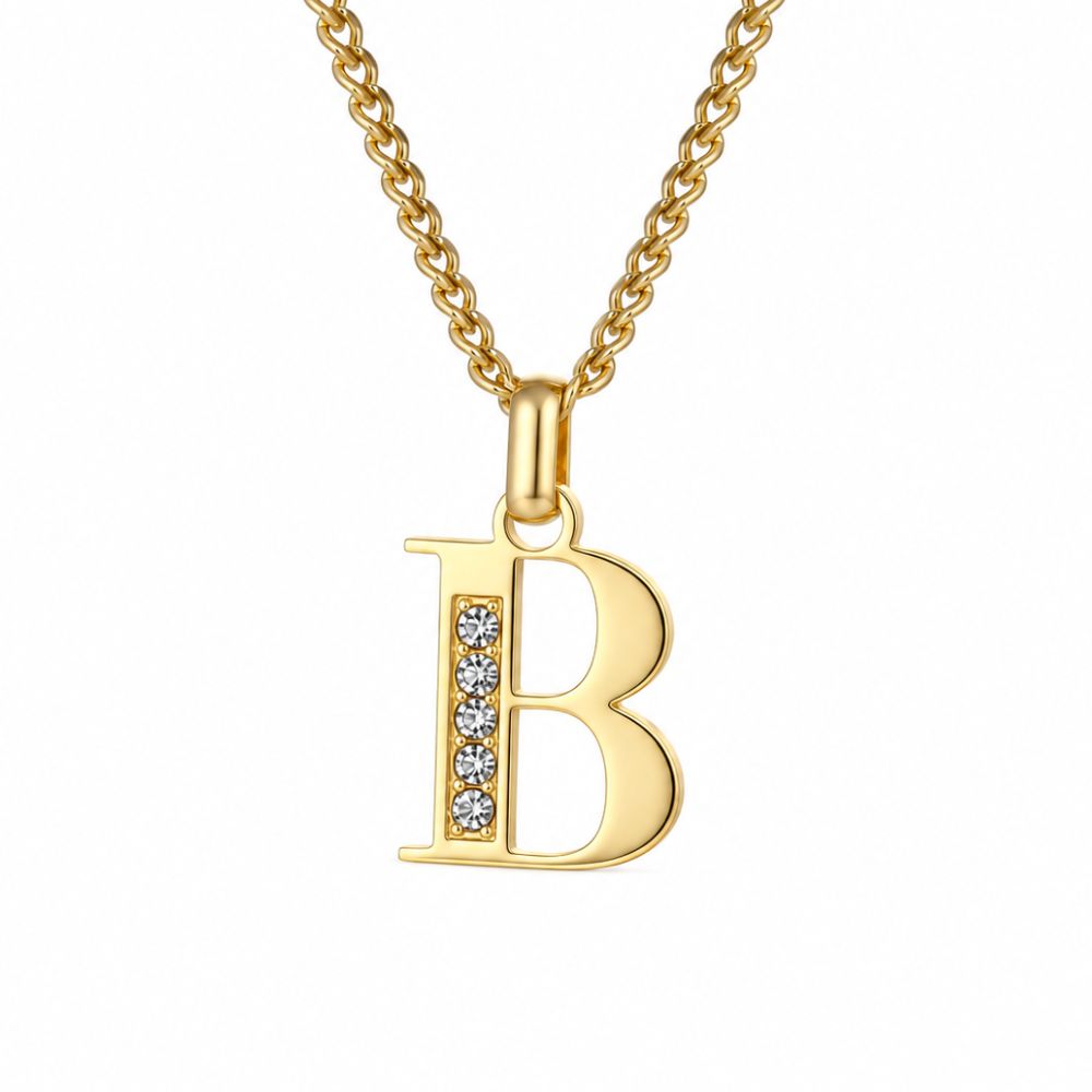 Buchstaben Kette mit Zirkoniasteinen