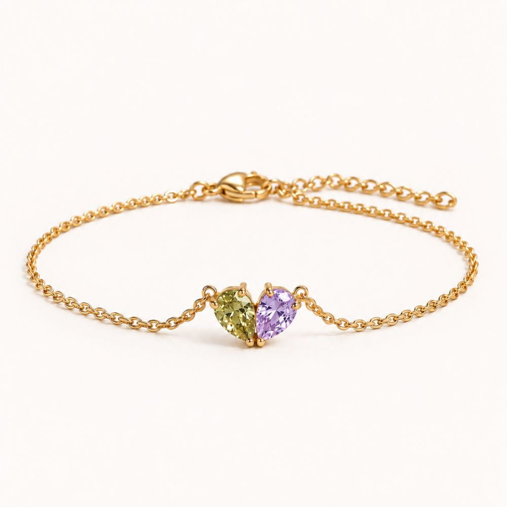 Duo Geburtsstein Armband