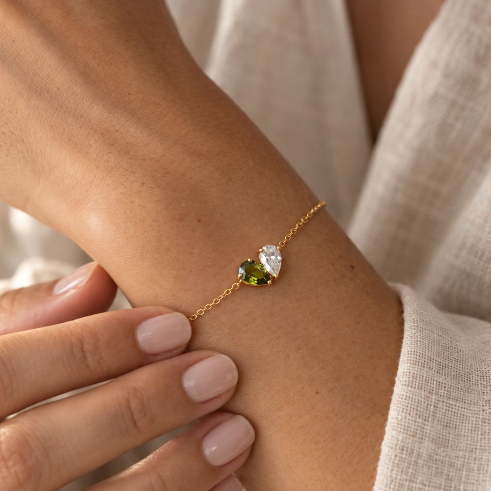 Duo Geburtsstein Armband