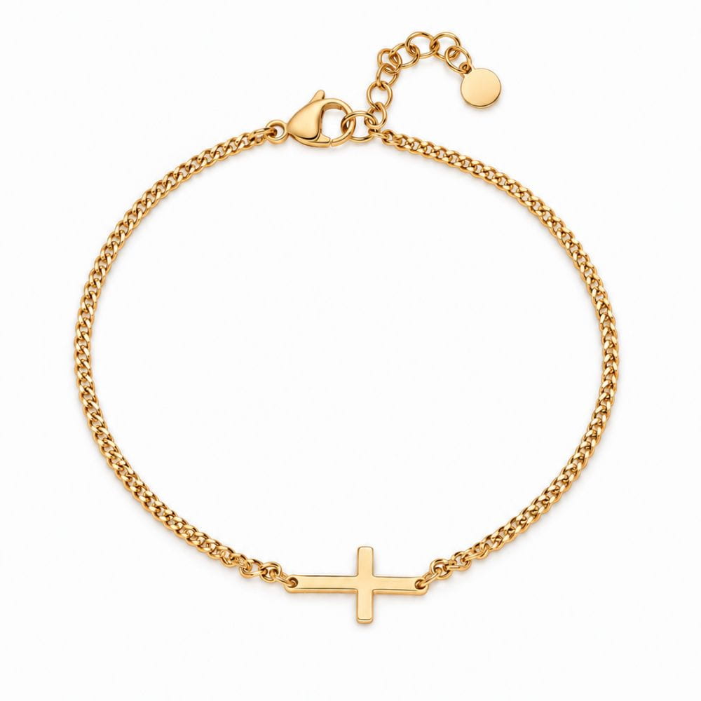Kreuz Armband | 18K Gold