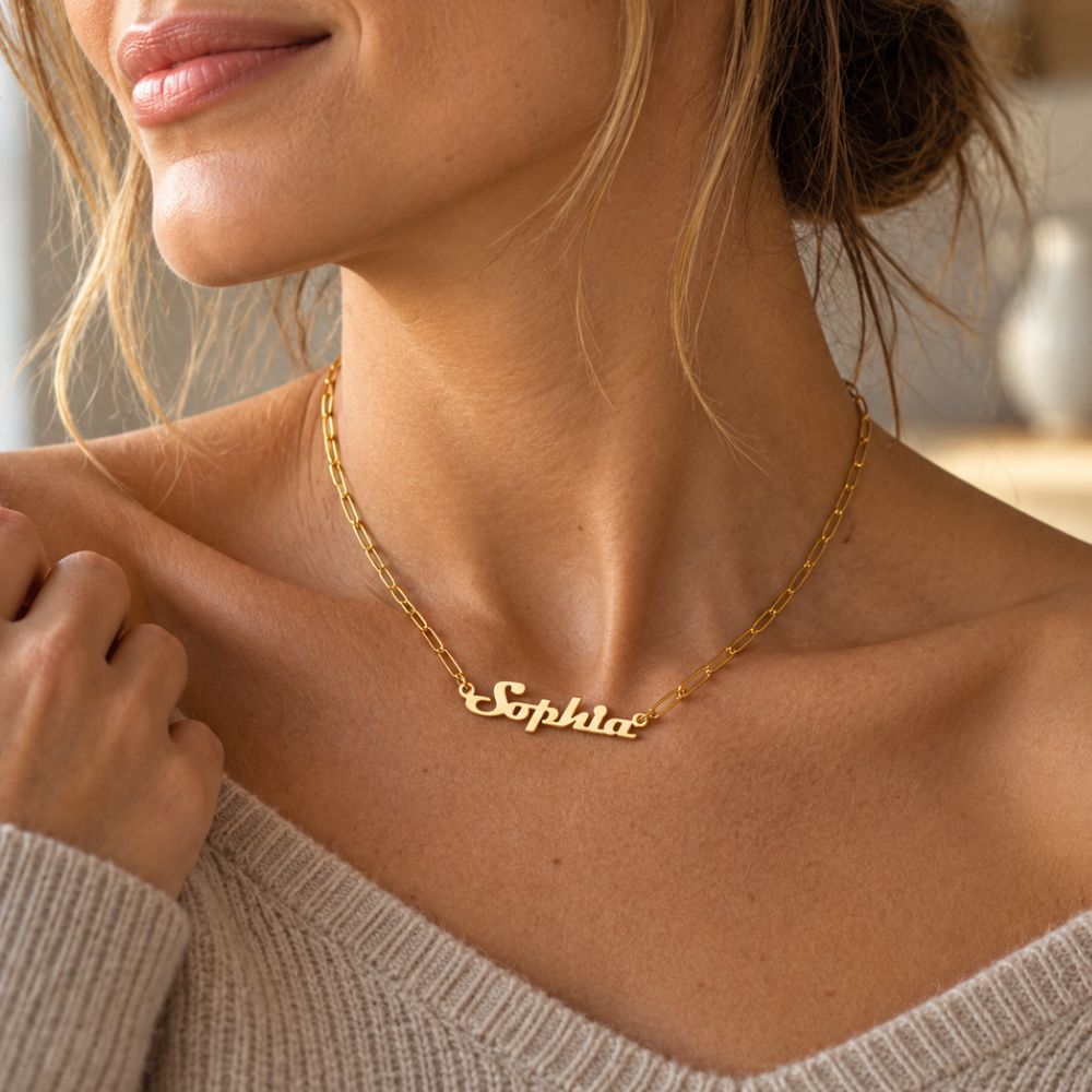 Personalisierte Namenskette mit Gliederkette