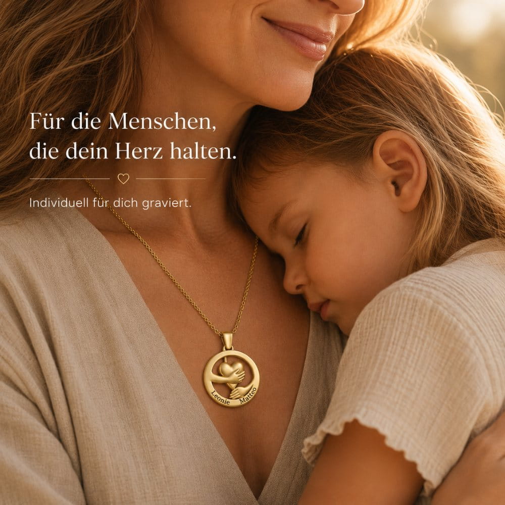 Umarmendes Herz – Namenskette