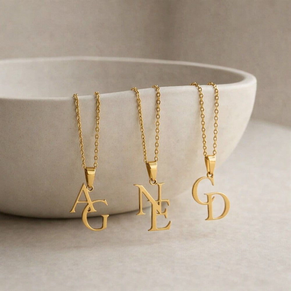 Personalisiertes Monogramm – Verschlungene Initialen Kette