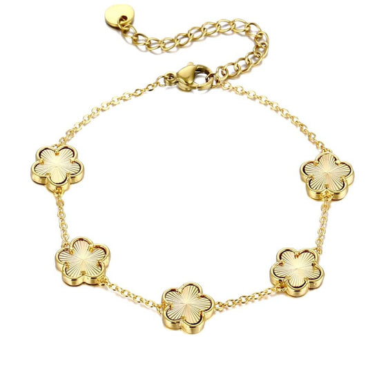 Clover Charm Armband Bracelet Loanya Gold 
