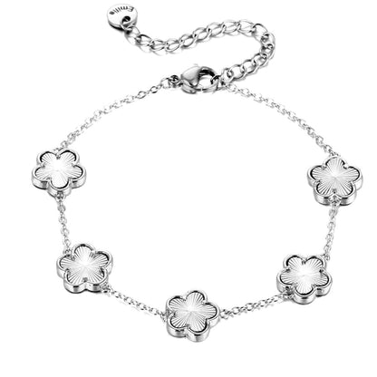 Clover Charm Armband Bracelet Loanya Silber 