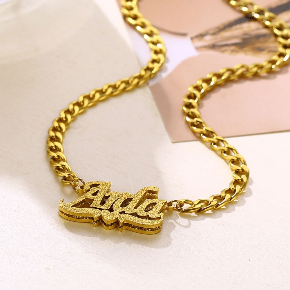 Diamond Drip Namenskette Necklaces Loanya 