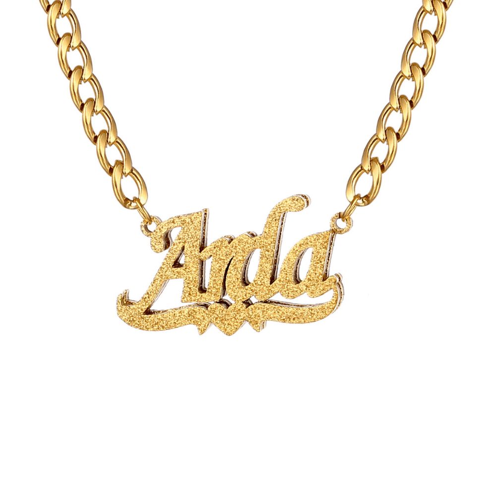 Diamond Drip Namenskette Necklaces Loanya Gold 40 - 45 cm 
