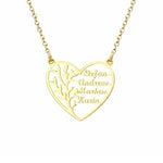 Familienherz Lebensbaum Halskette Necklaces Loanya Gold 40 cm 